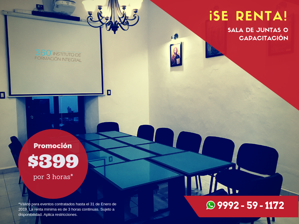 Promoción Julio - Renta de Sala de Capacitación